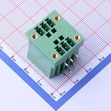 DB2ERHM-3.81-2*3P-GN 插拔式接线端子 板端/插座-闭口 3.81mm 排