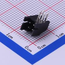 HX20012-4WA black 线对板/线对线连接器 2mm 2x2P 弯插 黑色