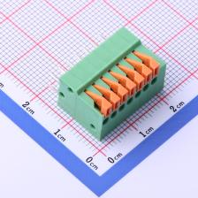 JL141V-25407GA1弹簧式接线端子 2.54mm每排P数:7排数:1