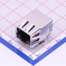 13F-00GYDP2NL 以太网连接器(RJ45 RJ11) RJ45 弯插 带LED