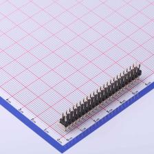 X6521WR-2x23H-C30D60 排针 2.54mm 2x23P 弯插 方针 高镀金 抗氧