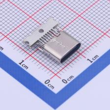 918-418K2027E40000 USB连接器 Type-C 母座 夹板 无边夹板0.68长