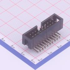 300R-20P黑色材质PA6T IDC连接器(牛角/简牛) 2.54mm 排数:2 黑色