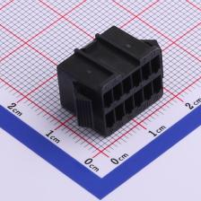 HX25022-2x6PN 压线端子胶壳 2.5mm 2x6P 公胶壳 黑色