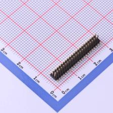 X1321WVS-2x22J-C40D53 排针 1.27mm 2x22P 立贴 方针
