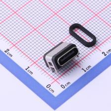 TYPEC-301J-ACP16X7 USB连接器 16Pin IPX7防水Type-c母座 脚长H1