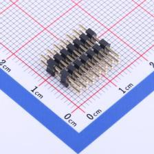 排针 2mm 双塑 2X07I 塑胶同向L= 方针 C40D28 直插 X4622WV 2x7P