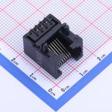 X08ADIWA1DY1017 以太网连接器(RJ45 RJ11) RJ45 弯插 不带LED 8P