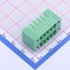 KF2EDGKVM-3.5-2*5P 插拔式接线端子 板端/插座-闭口 3.5mm 排数: