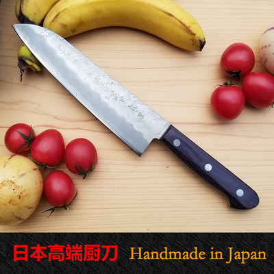 日本原装进口 左近银雅 银三钢 三德刀家用菜刀厨房切片刀