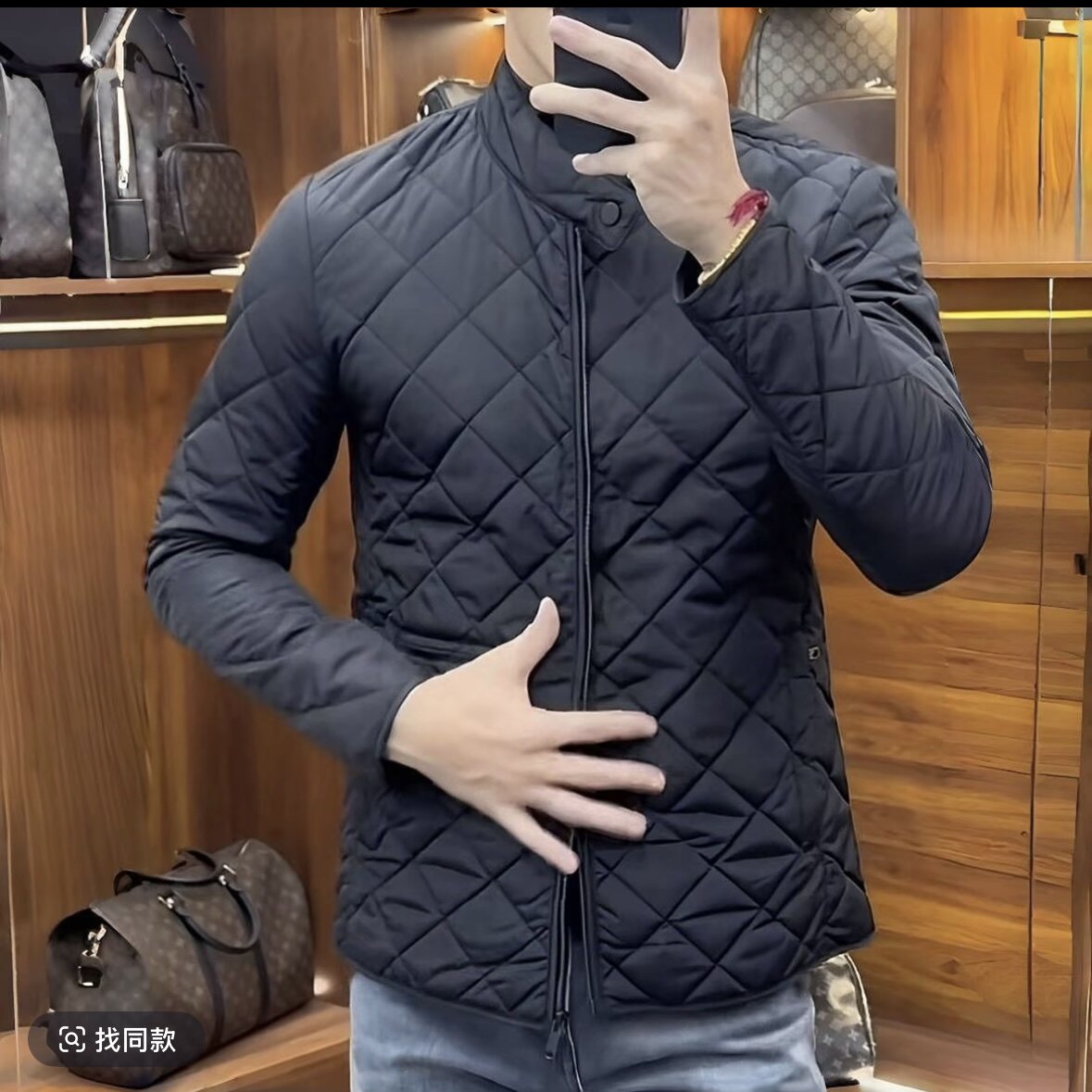 冬季新款轻薄短款棉服外套商务休闲青年修身潮流立领绗缝外套上衣,男装,棉衣,淘宝优惠券,粉丝福利购,淘宝优惠卷