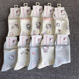 可爱袜子女春秋季 吸汗防臭运动袜百搭ins潮 中筒袜卡通日系秋冬款
