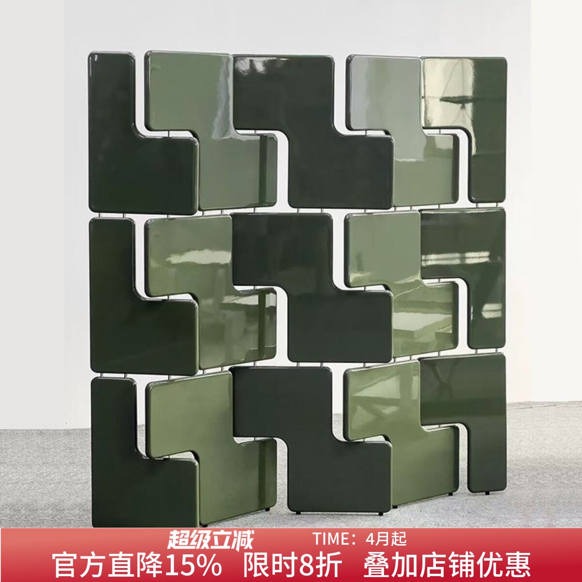 意大利轻奢折叠屏风法式高级感客厅玄关遮挡入户正对门移动隔断墙
