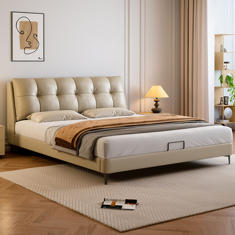 德联尚品泡芙高架软包床