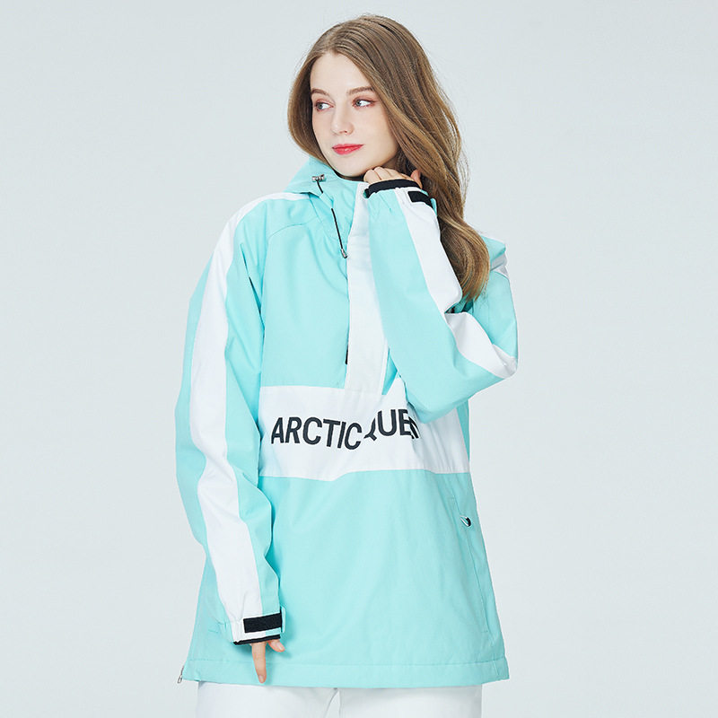 滑雪服女滑雪帽衫男情侣款单板滑雪衣防水保暖加厚滑雪服帽衫