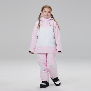儿童滑雪服套装男童女童冬季防水保暖加厚单板双板儿童滑雪服衣裤