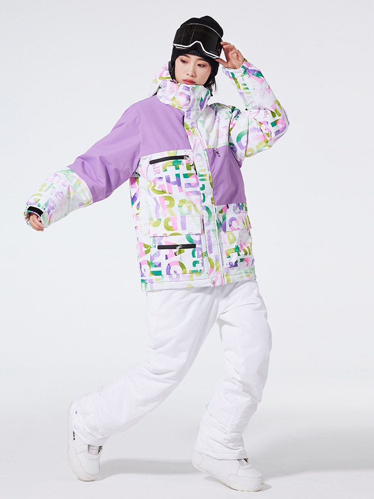 成人滑雪服套装女男单板双板滑雪衣裤保暖加厚防水滑雪衣裤套装