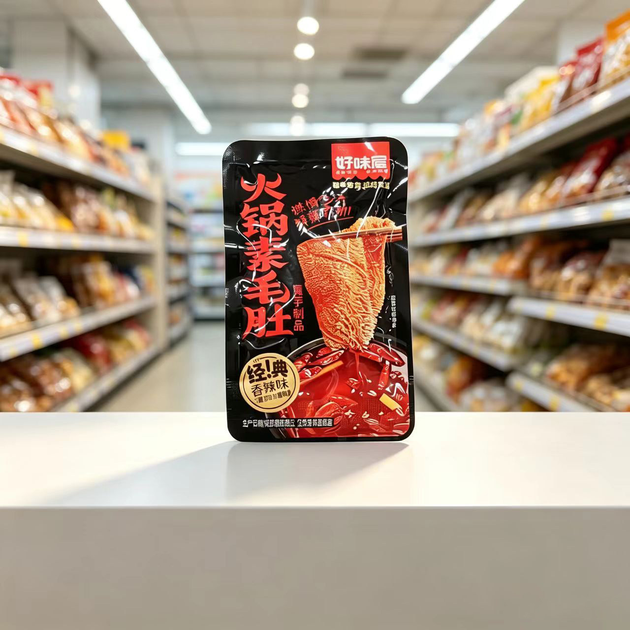 好味屋即食火锅毛肚魔芋爽素毛肚麻辣零食辣条休闲小吃满35包邮