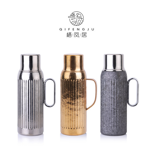 纯钛长效温显焖茶保温壶