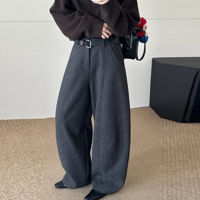 歌玛索品牌正品36555毛呢裤子女