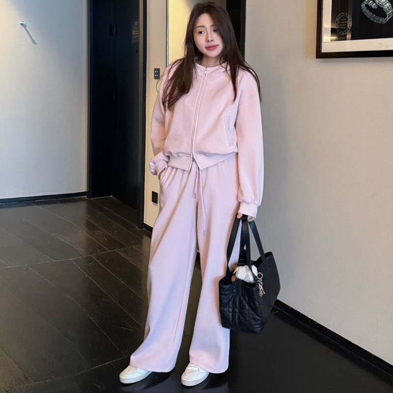 LIYUNZHEN高级感运动套装女春季宽松2026新品慵懒风卫衣裤子休闲