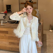 巨好看 1563 小香风丝绒短外套女漂亮上衣艾丽贝儿88 早秋季 中式