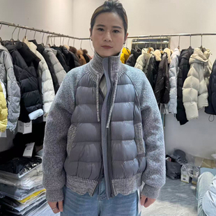 嘻大东羊毛时髦羽绒服女款2025冬天新品爆款短款立领遮肉显瘦外套