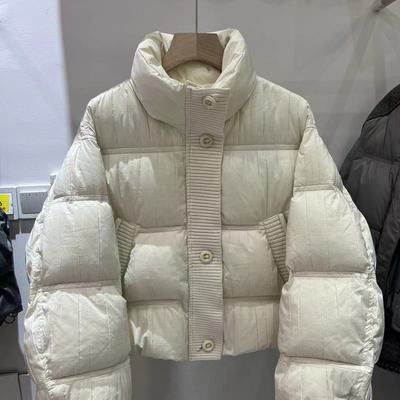 韩版立领短款羽绒服女宽松保暖