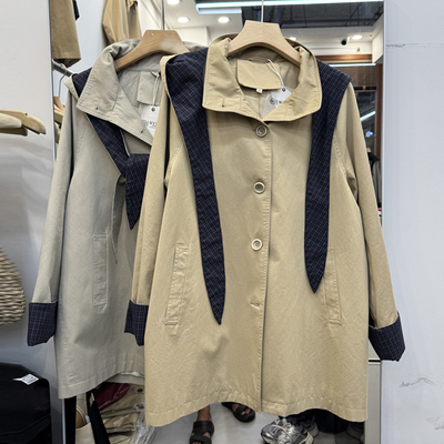 A765正品杭州四季青意法风衣女