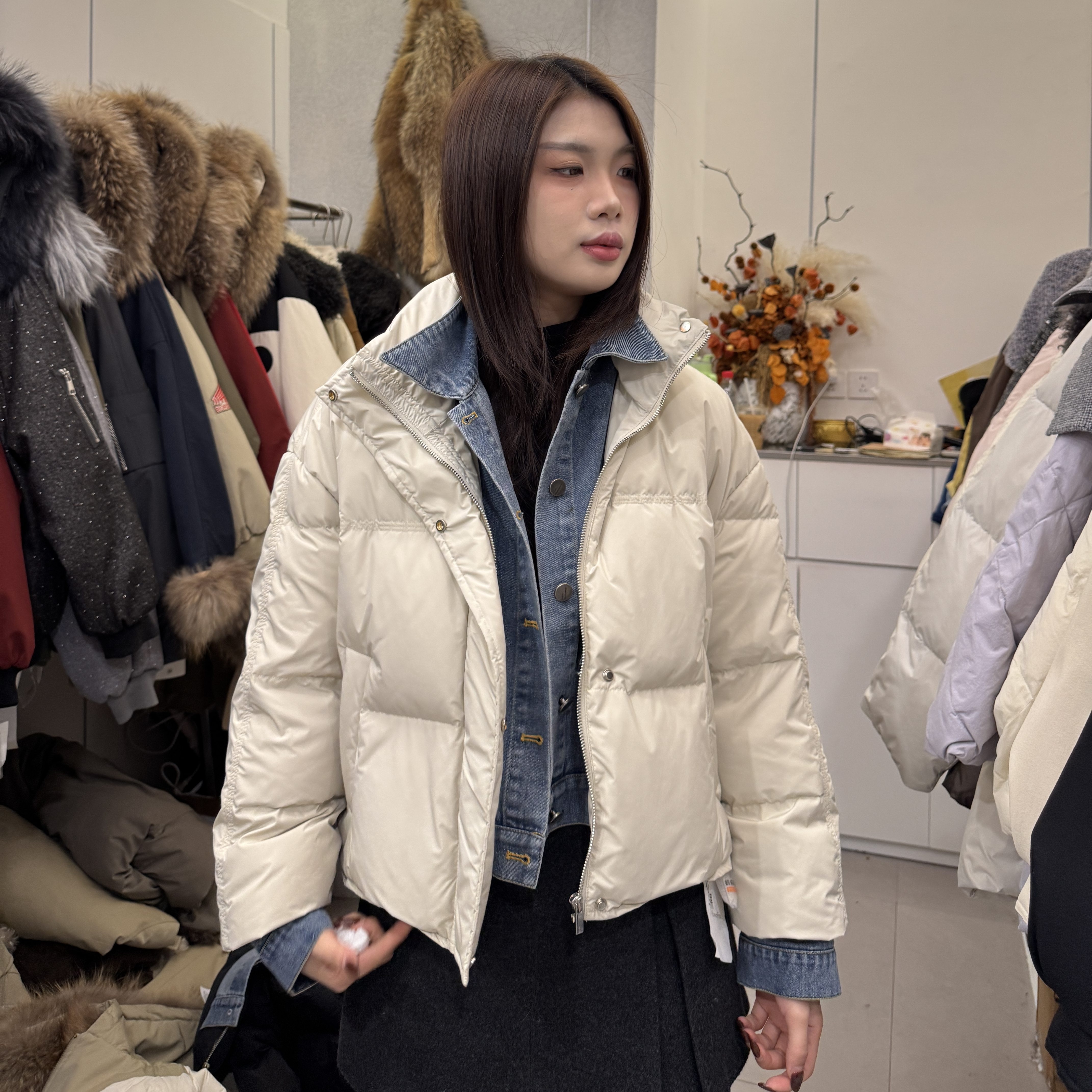 韩版短款加厚显瘦羽绒服