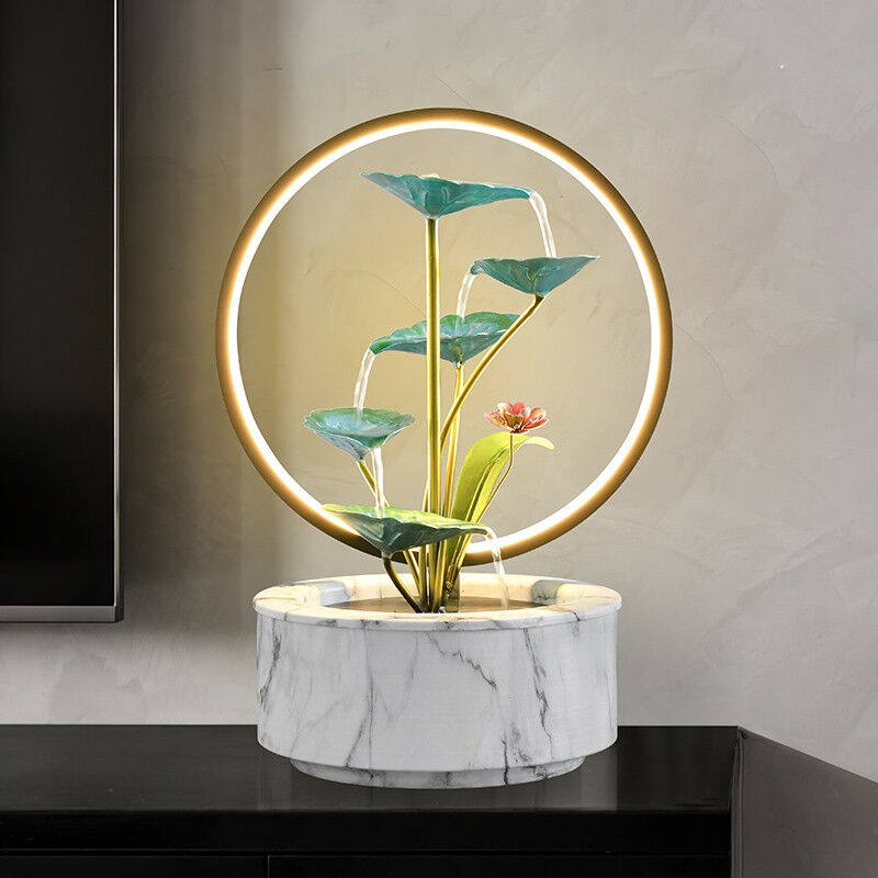 天通泰流水喷泉风车水轮工艺品摆件客厅办公室循环水景观开业乔迁