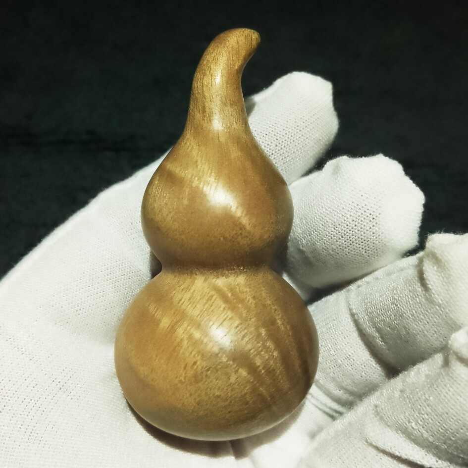 金丝楠木小葫芦手把件阴沉木水波纹木雕刻汽车钥匙扣挂件文玩手捻