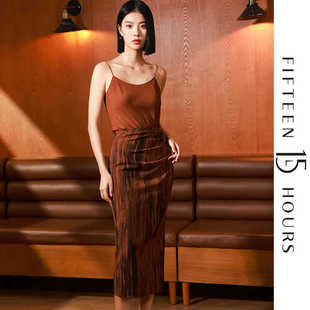 2024新款 吊带 时尚 短款 半裙 复古休闲修身 15小时气质高级感套装