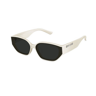 陌森墨镜女款猫眼框白骑士小框太阳眼镜男偏光近视可配度数MS5066