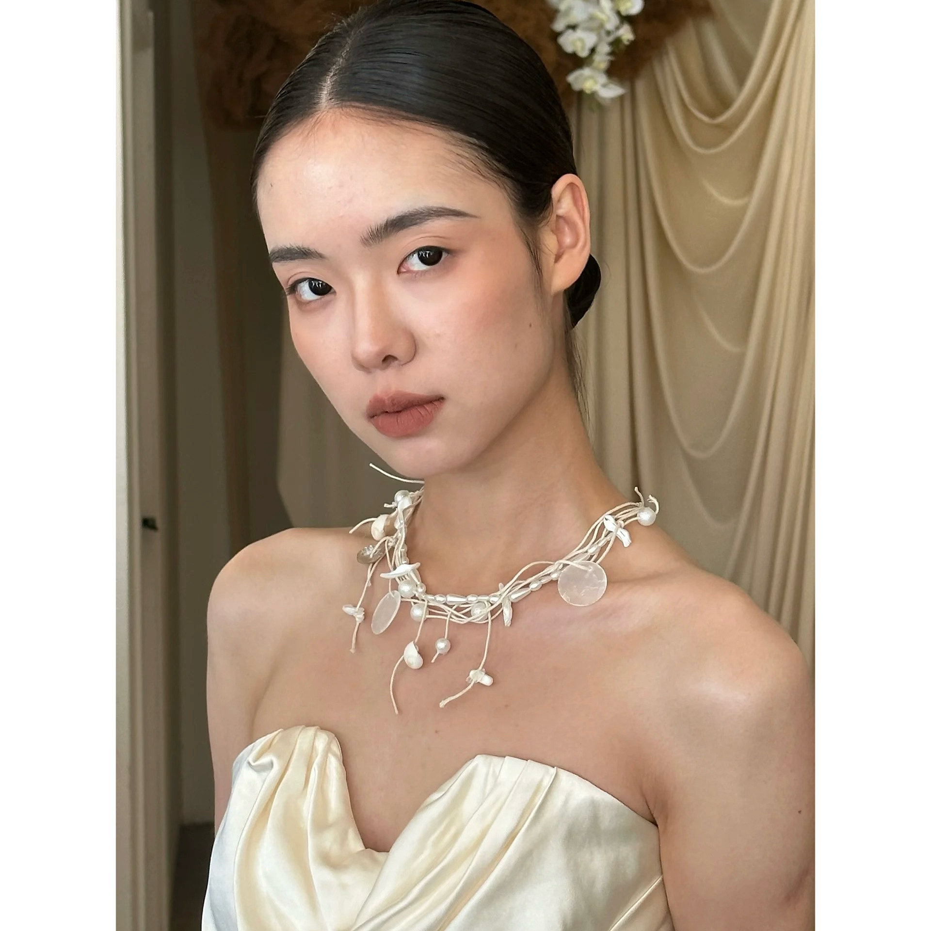 TM｜D2高级小众贝壳项链系列珍珠新娘礼服搭配