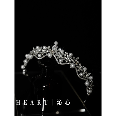 TM｜A17韩式波浪珍珠巴洛克小冠