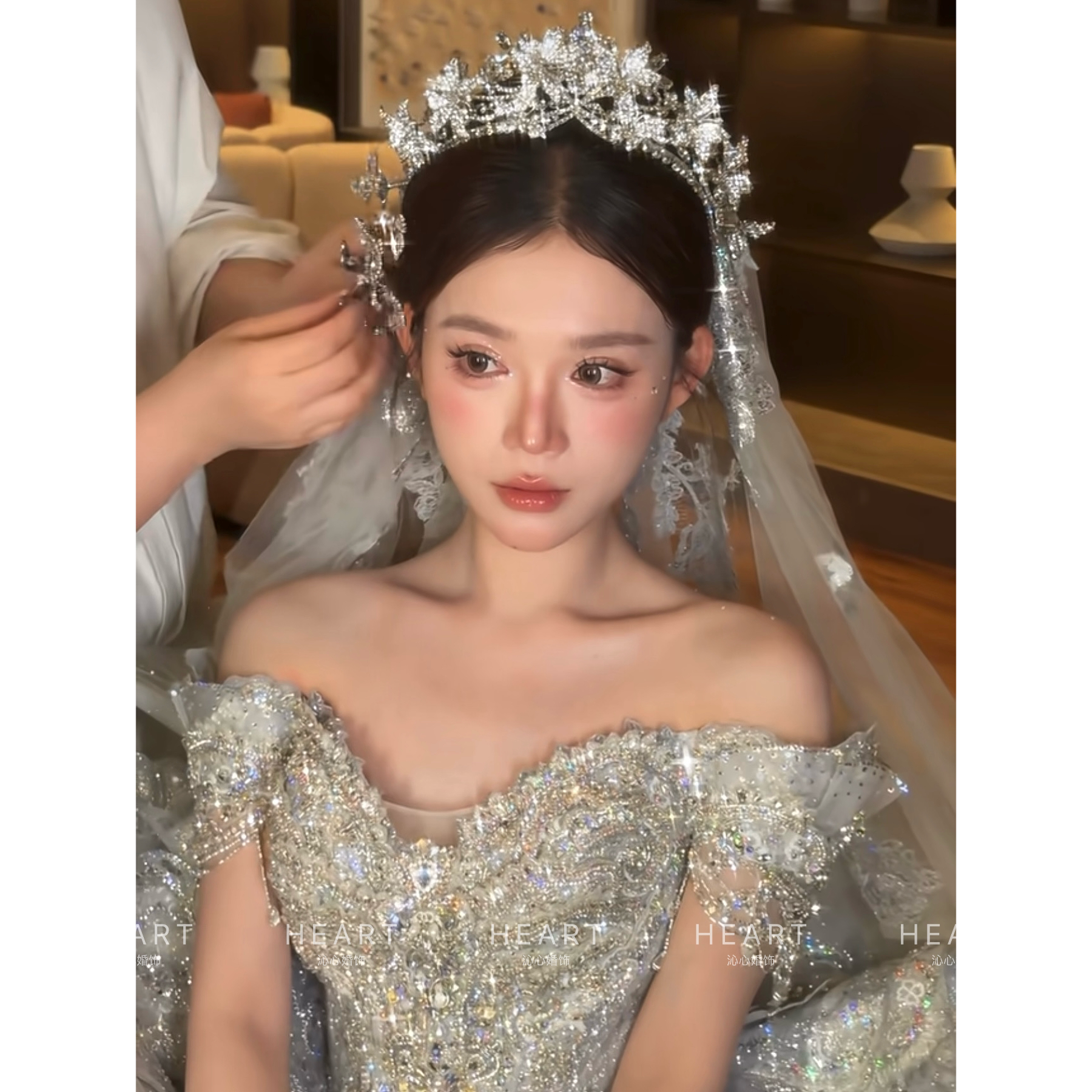 TM｜弹弹蝴蝶冠新娘主纱皇冠