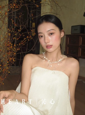 沁心｜D07小众贝壳手作项链新娘晨袍搭配