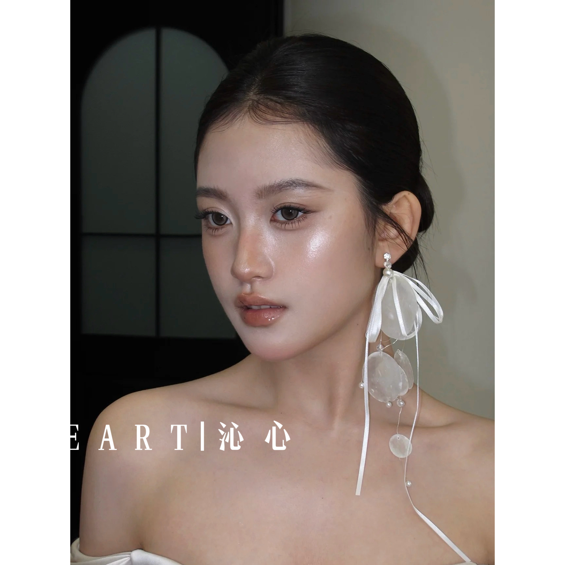 TM｜E22贝壳蝴蝶缎带耳夹系列（一对