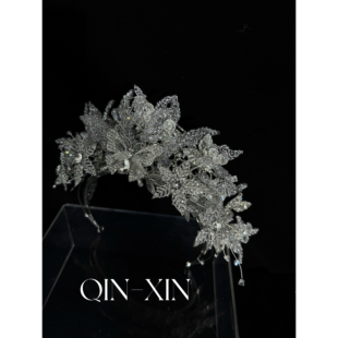 TM｜A33重工冰胶闪耀新娘重工高端皇冠结婚礼服组合两件套