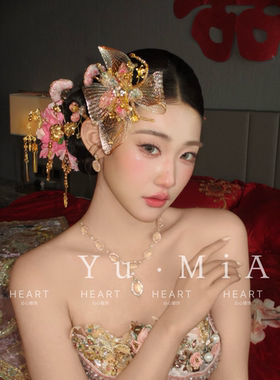 TM｜爆火铜丝花新中式秀禾旗袍搭配