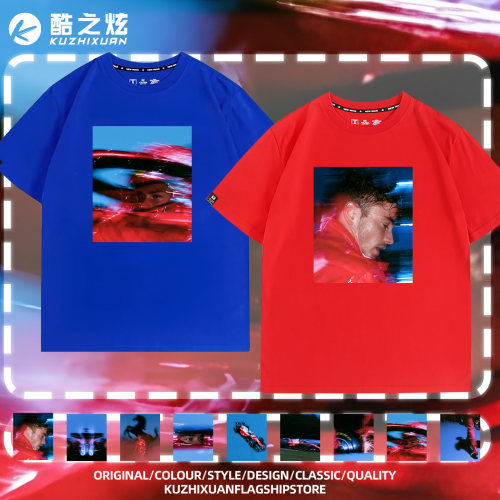法拉利F1夏尔勒克莱尔短袖T恤衫