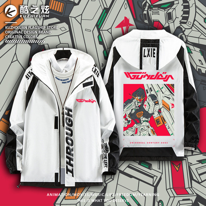 机动战士高达逆袭的夏亚93动漫联名春秋款休闲夹克男装外套上衣服