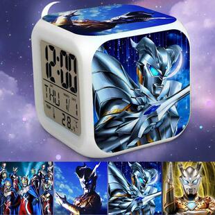 塞罗贝利亚捷德奥特曼周边学生儿童七彩夜光多功能充电闹钟定制