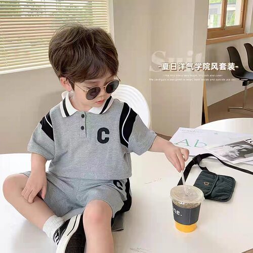 儿童夏装男童套装2025新款洋气小男孩夏季薄款衣服潮宝宝网红童装