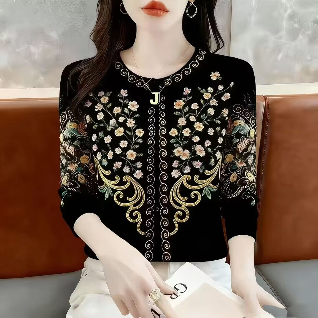 清仓捡漏~春季新款大码减龄洋气上衣2026时尚圆领T恤长袖女装打底,女装/女士精品,T恤,淘宝优惠券,粉丝福利购,淘宝优惠卷