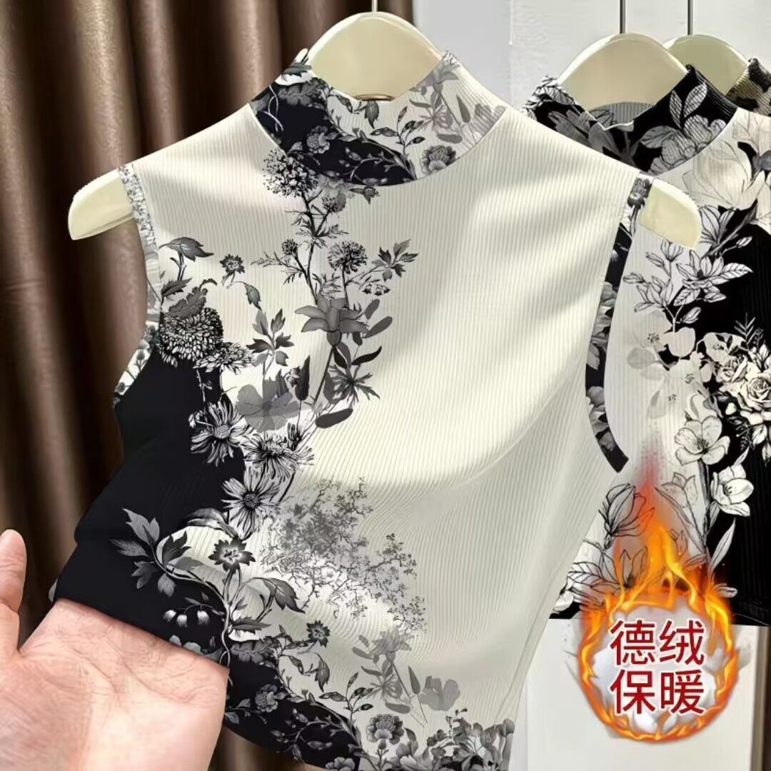 双面德绒无袖打底背心女内搭保暖春季新款宽松遮肚大码半高领上衣,女装/女士精品,背心吊带,淘宝优惠券,粉丝福利购,淘宝优惠卷