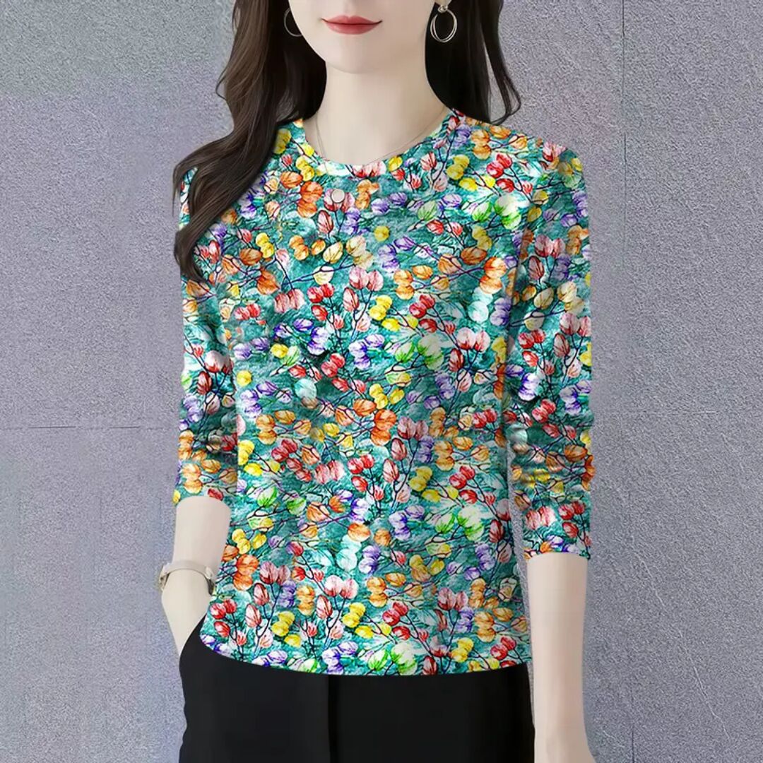 打底衫新款时尚简约秋冬薄圆领