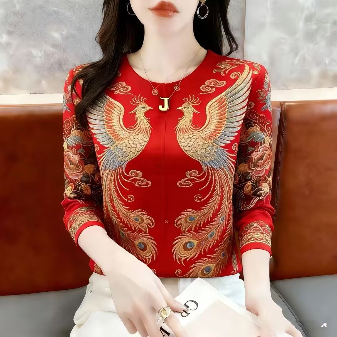 清仓捡漏~春季新款大码减龄洋气上衣2026时尚圆领T恤长袖女装打底,女装/女士精品,T恤,淘宝优惠券,粉丝福利购,淘宝优惠卷