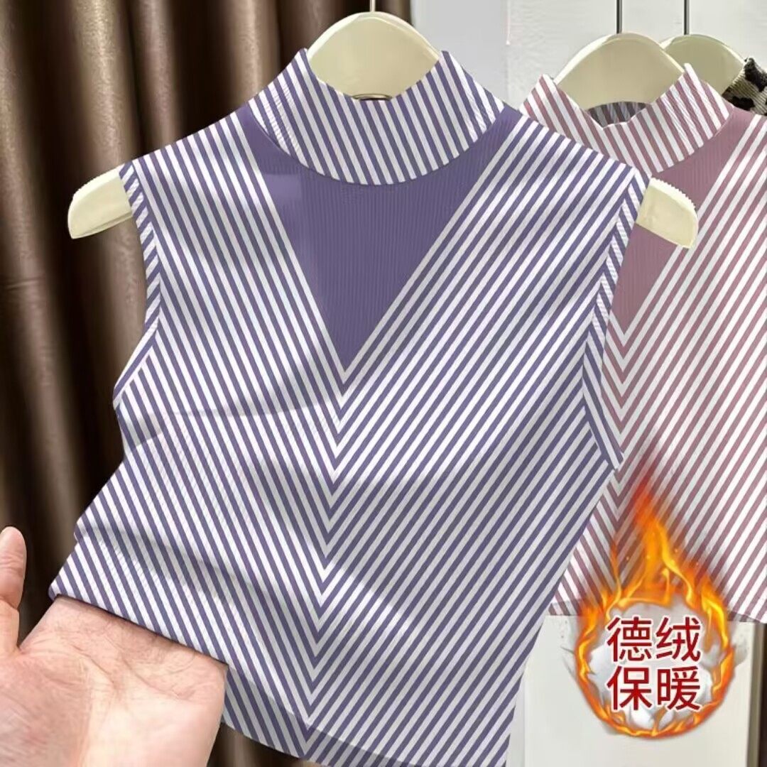 双面德绒无袖打底背心女内搭保暖春季新款宽松遮肚大码半高领上衣,女装/女士精品,背心吊带,淘宝优惠券,粉丝福利购,淘宝优惠卷